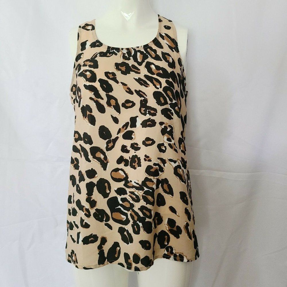 Annabella Animal Print‎ Leopard Full Zip back S - Leopard Cheetah Mob Wife